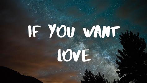 if you want love lyrics